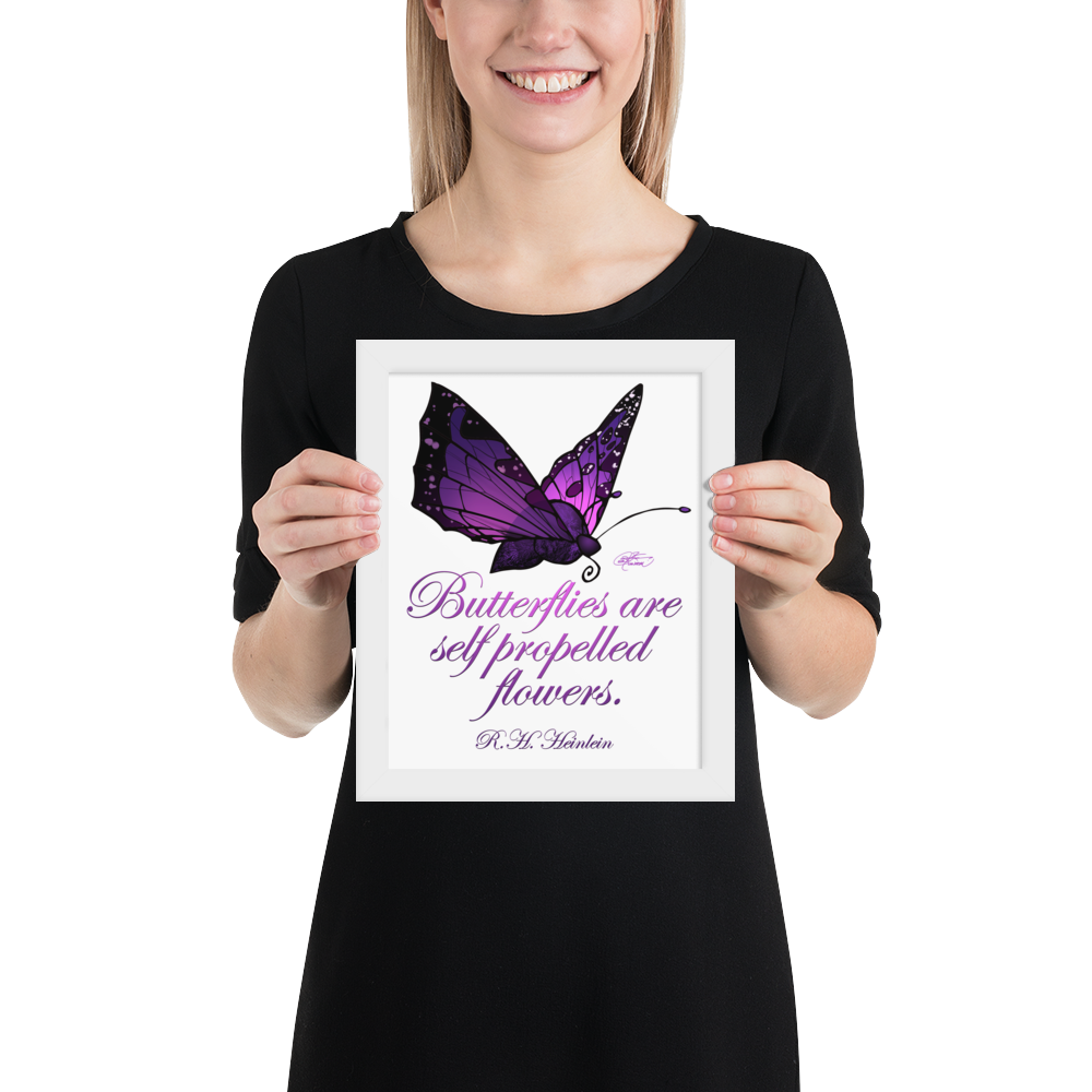Framed Purple Butterfly Poster