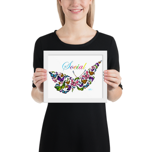 Framed Social Butterfly Poster