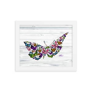 Framed Butterfly Collage Poster
