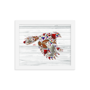 Framed Bird Collage Poster