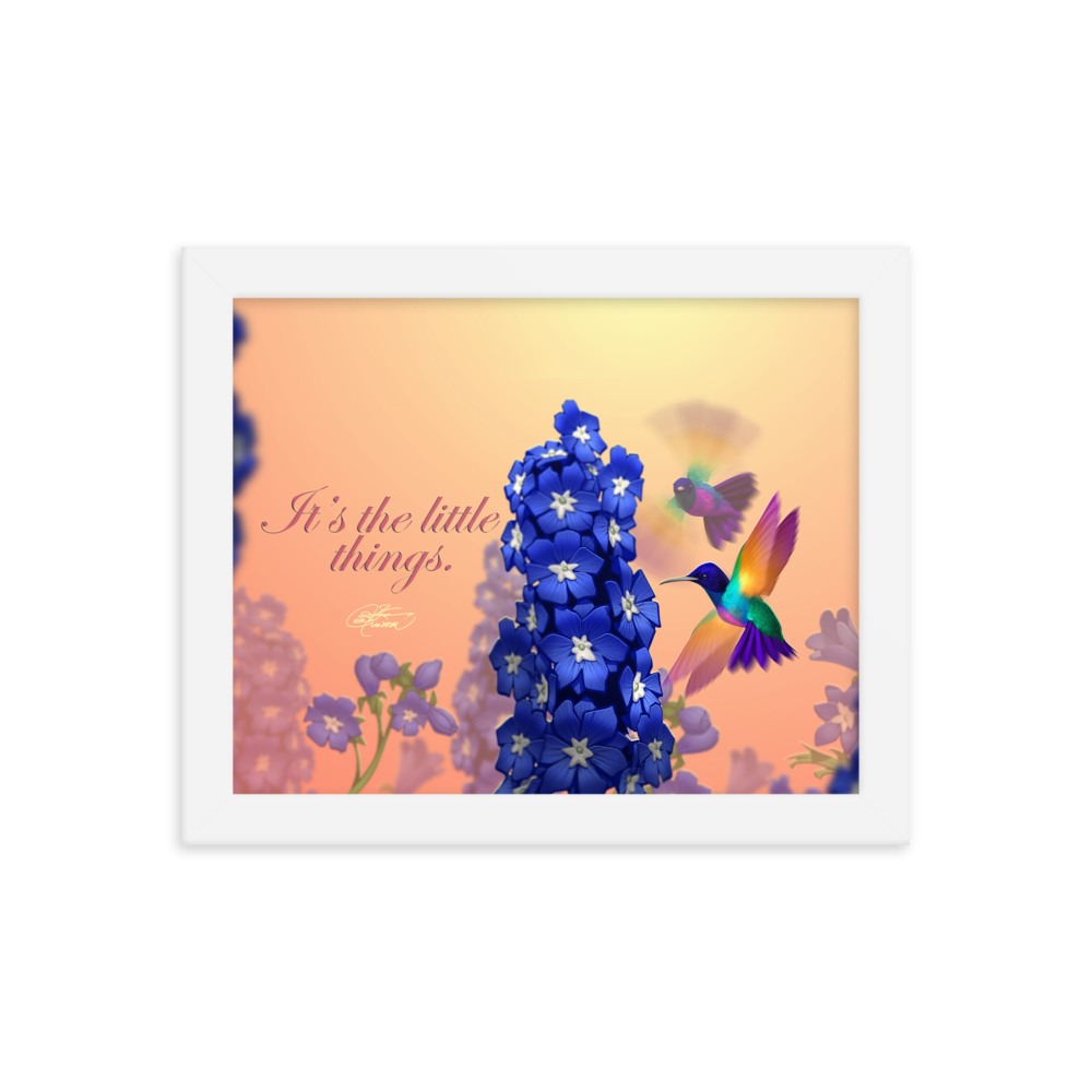 Framed Hummingbirds Poster