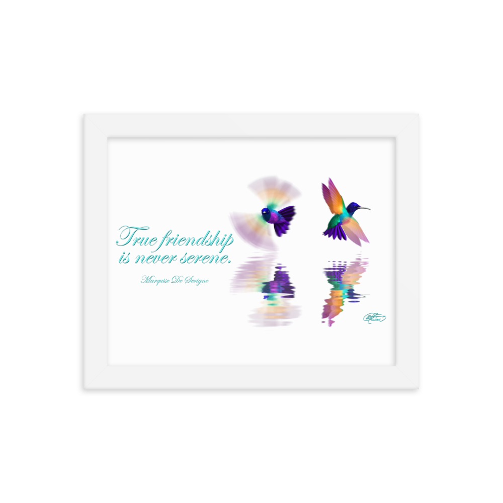 Framed Hummingbirds Poster