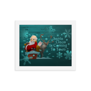 Framed Santa Christmas Poster