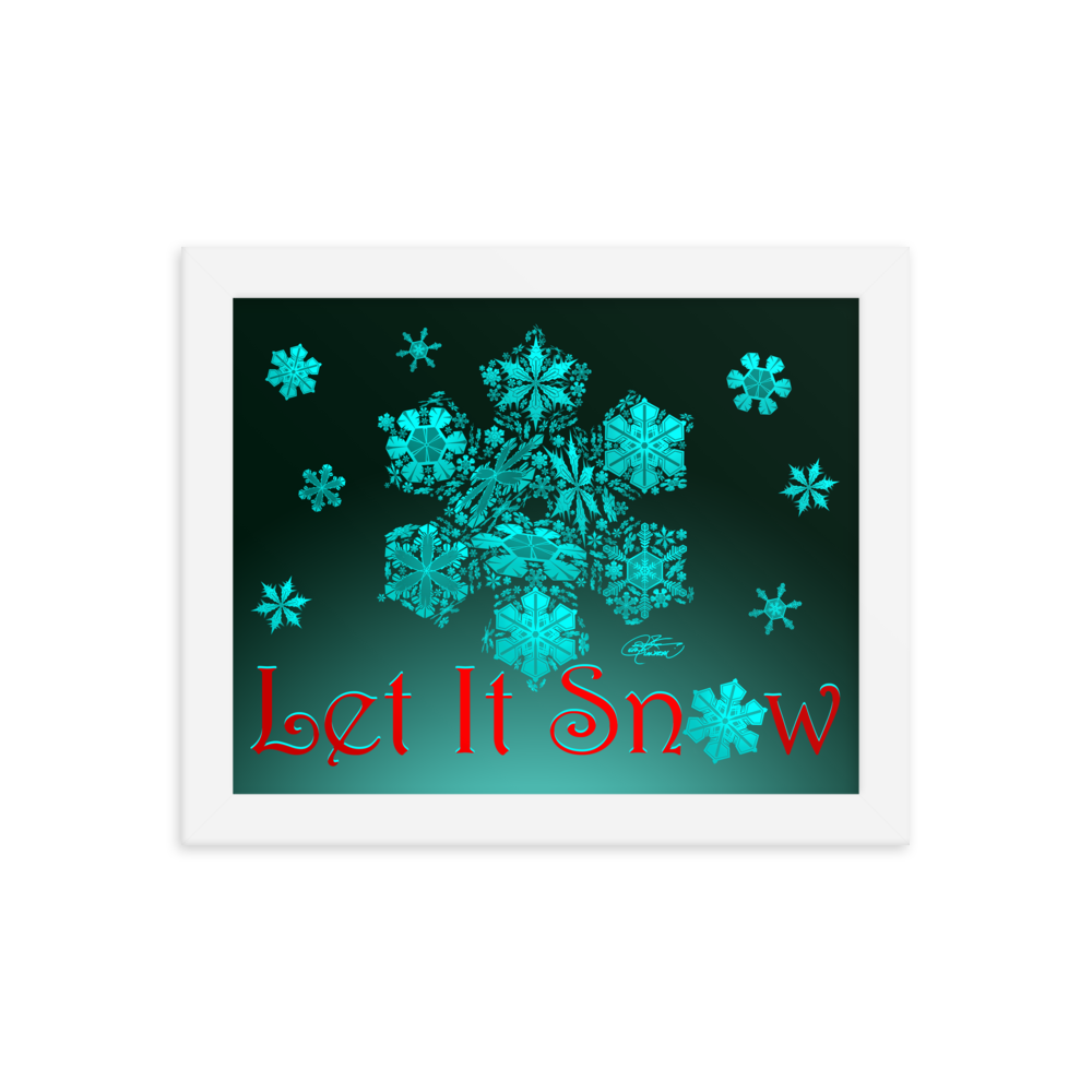 Framed Let It Snow Poster