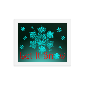 Framed Let It Snow Poster