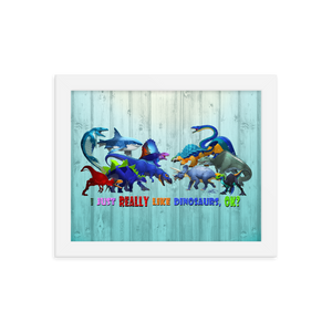 Framed Dinosaurs Poster