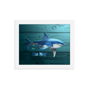 Framed Megalodon Poster