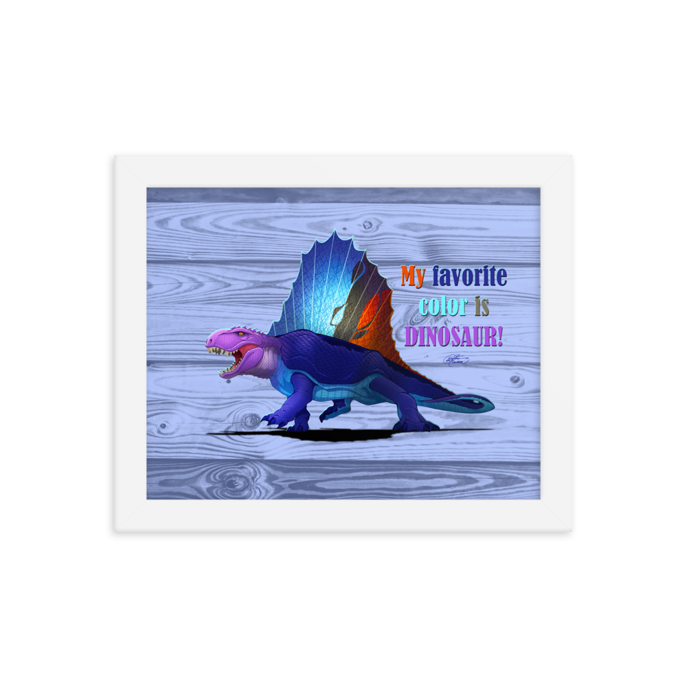 Framed Dimetrodon Poster