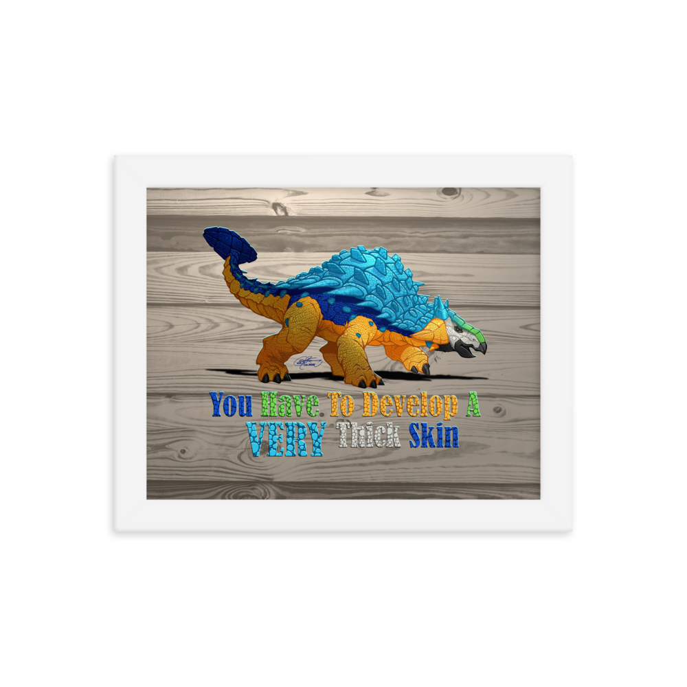Framed Ankylosaurus Poster