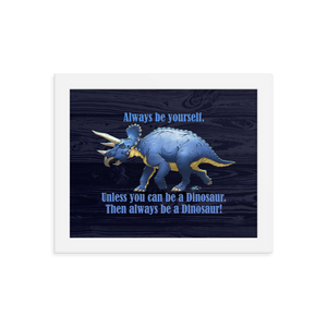 Framed Triceratops Poster