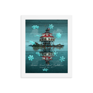 Framed Thomas Point Shoal Lighthouse Poster