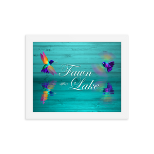 Framed Fawn Lake Hummingbirds Poster