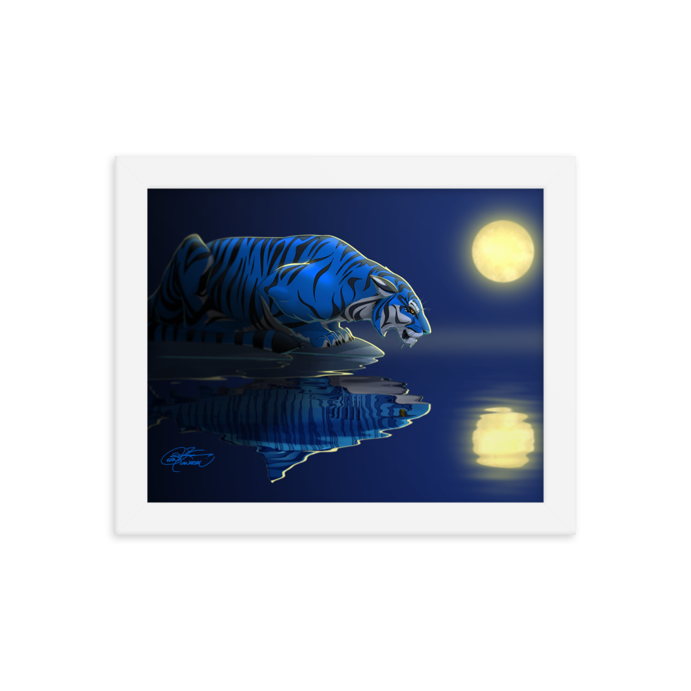 Framed Tiger/Shark Poster