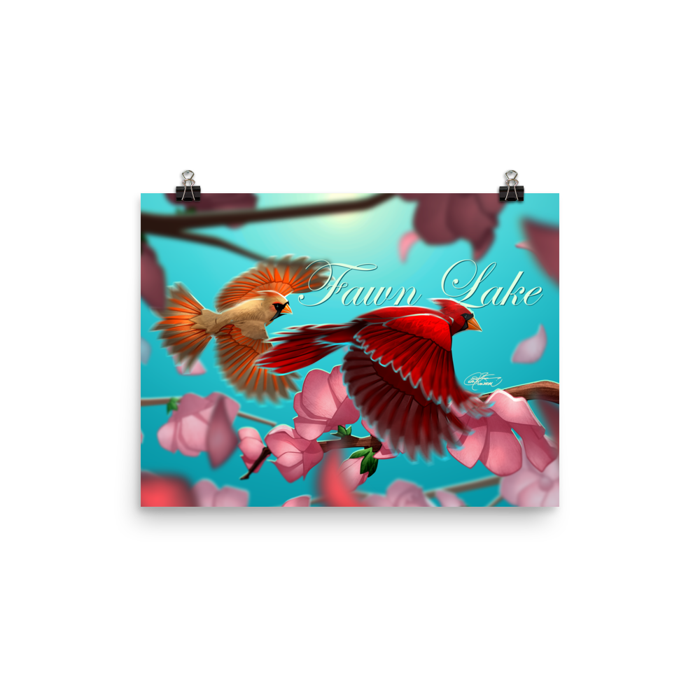 Fawn Lake Cardinals Poster