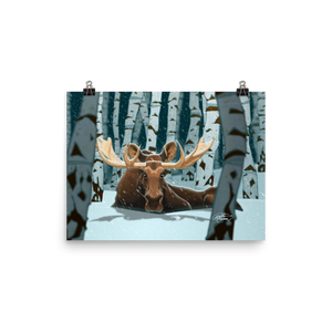Alaskan Moose Poster