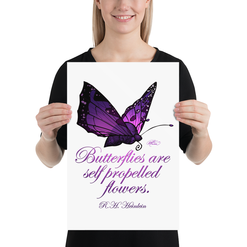 Purple Butterfly Poster