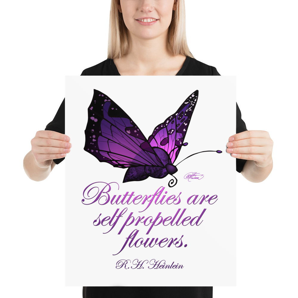 Purple Butterfly Poster