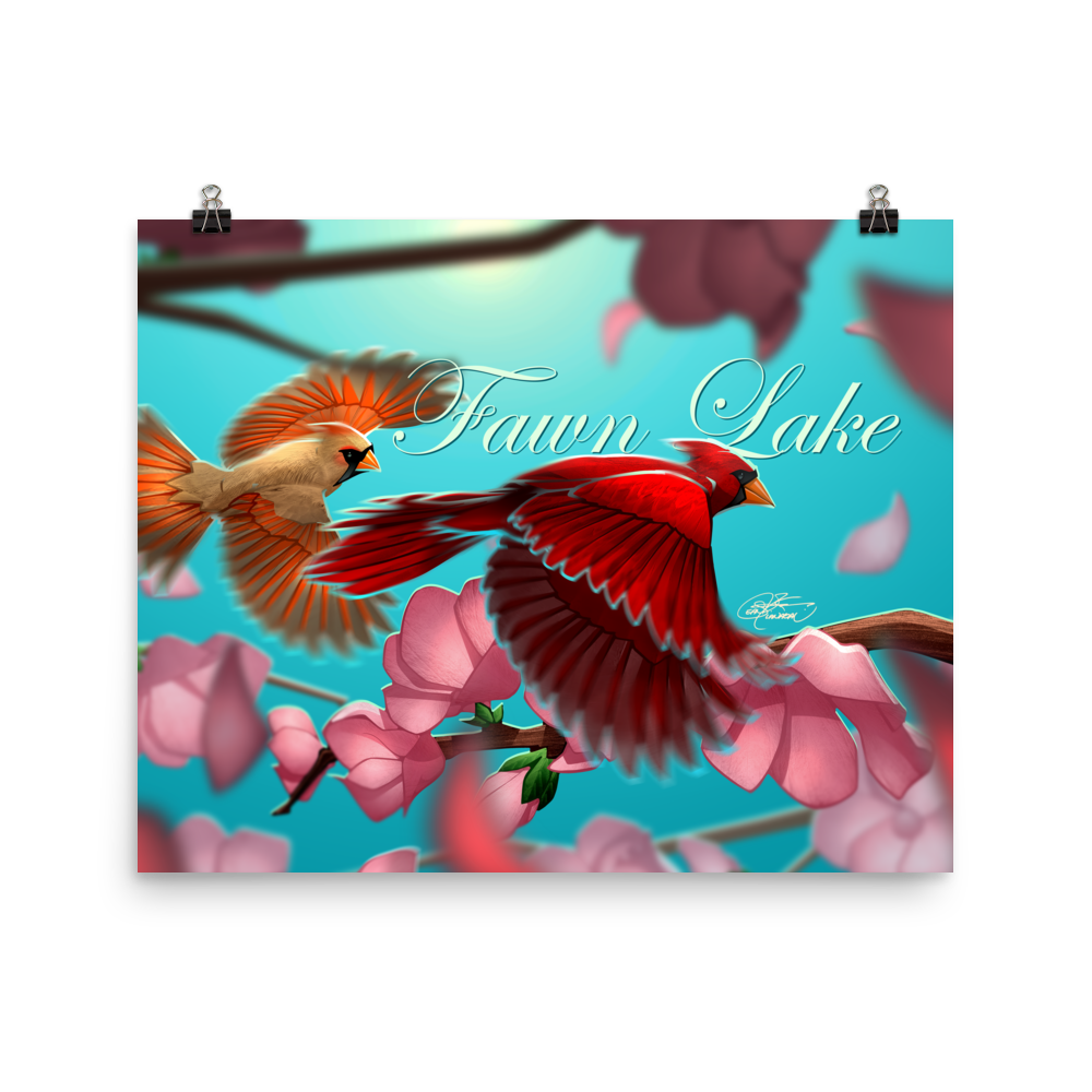 Fawn Lake Cardinals Poster