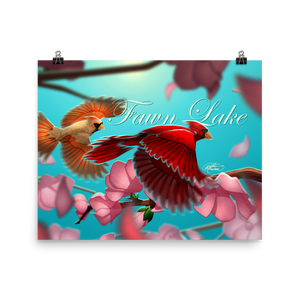Fawn Lake Cardinals Poster