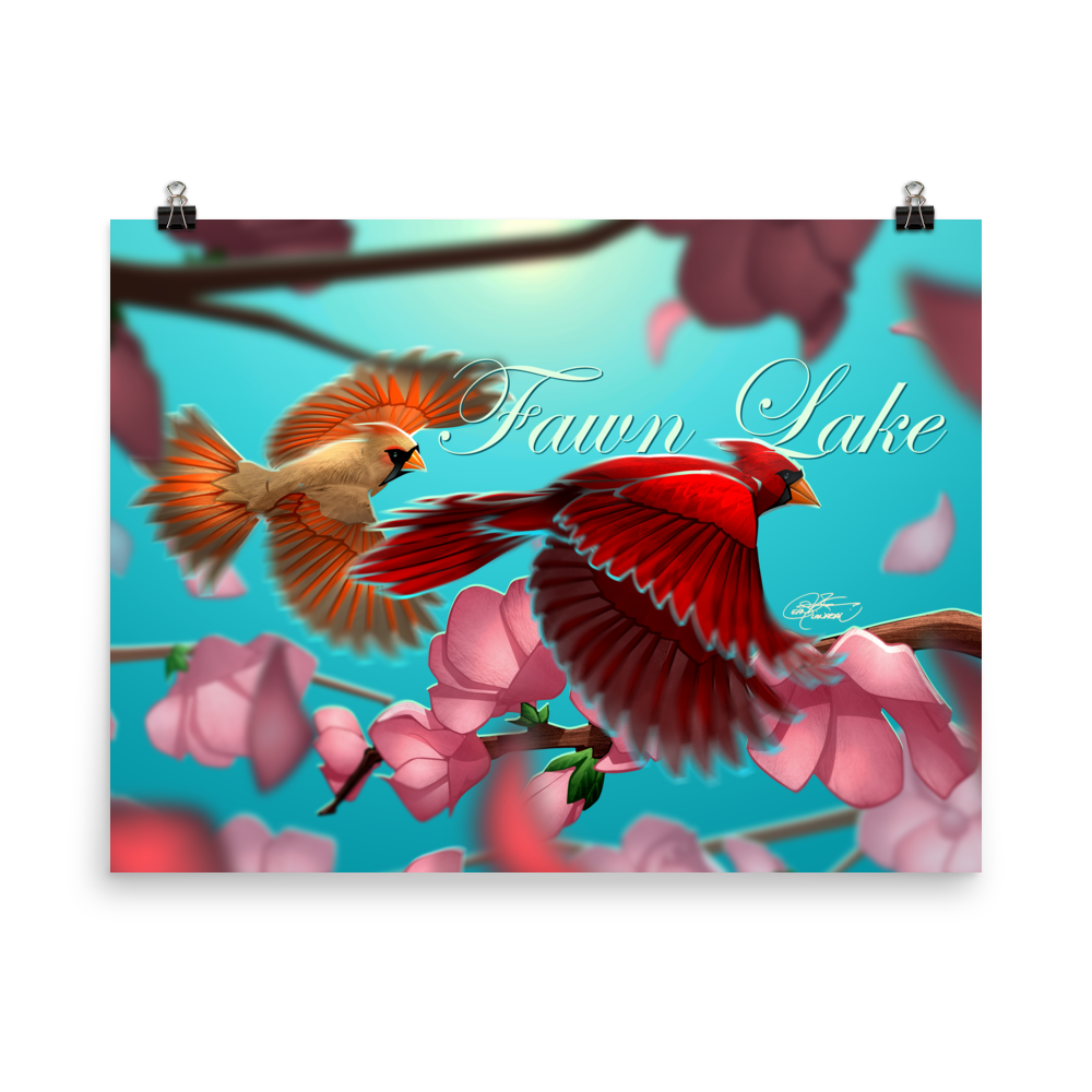 Fawn Lake Cardinals Poster