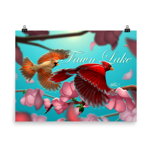 Fawn Lake Cardinals Poster