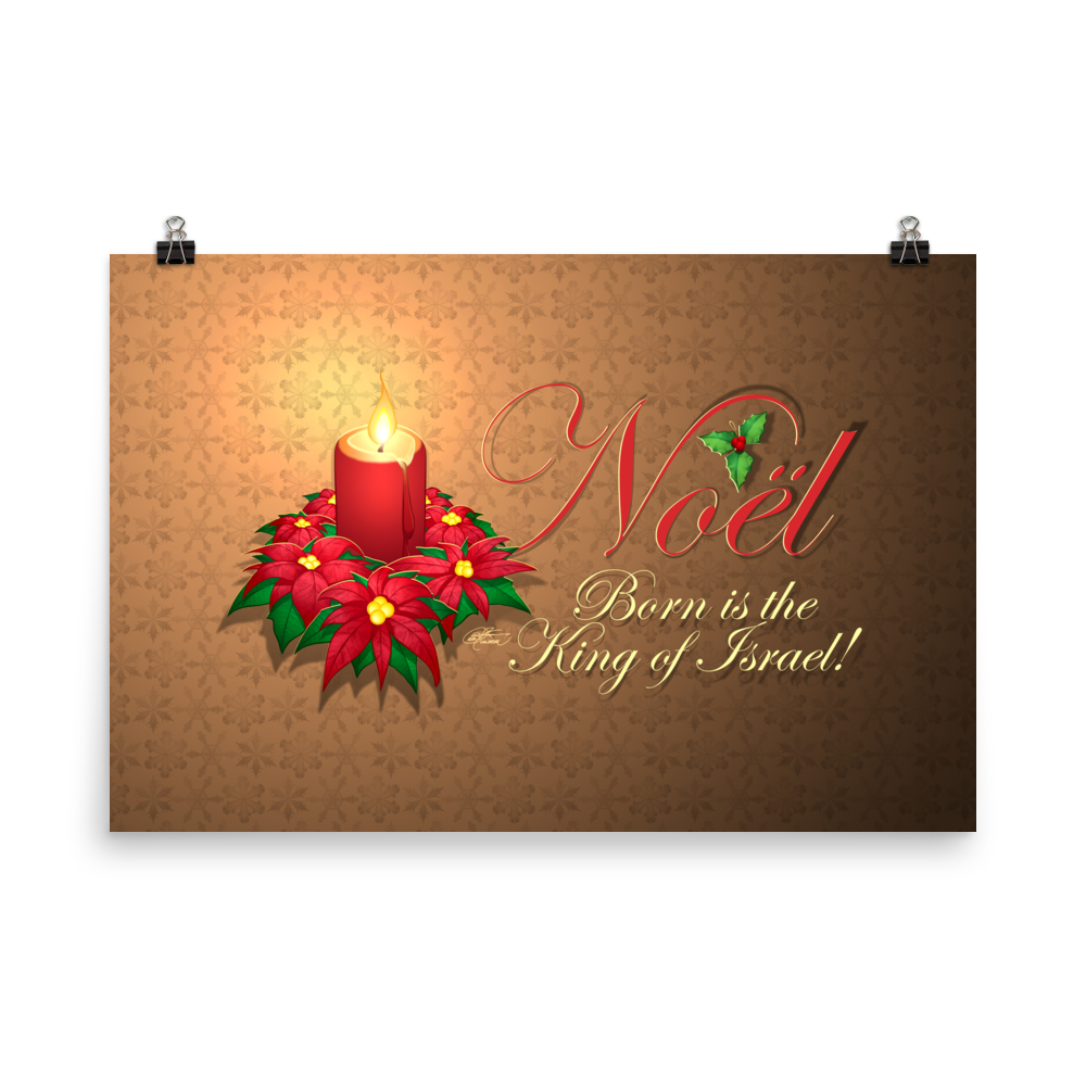 Noel Poinsettia Poster