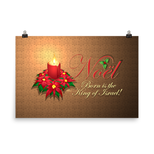 Noel Poinsettia Poster