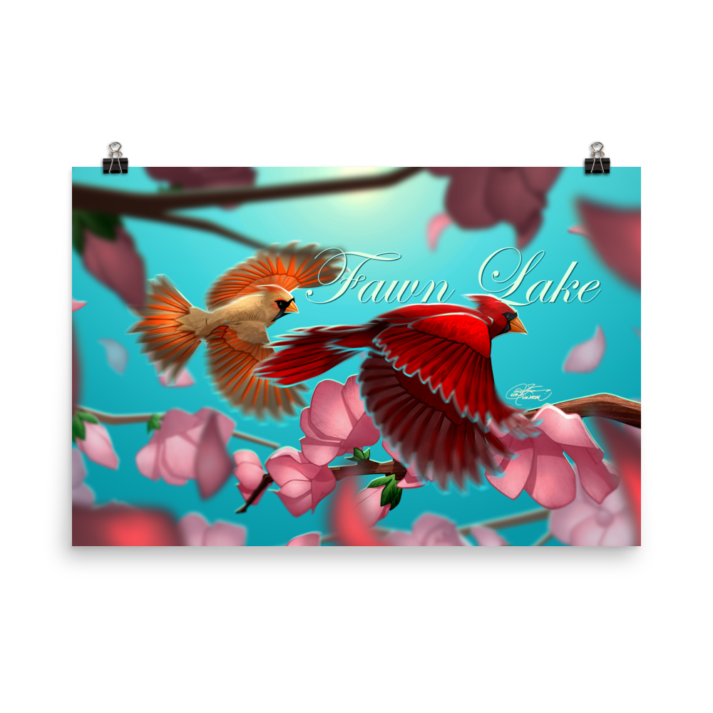 Fawn Lake Cardinals Poster
