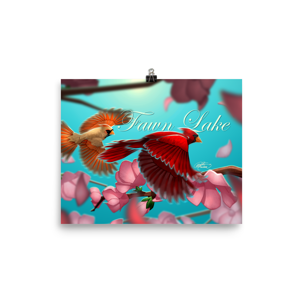 Fawn Lake Cardinals Poster