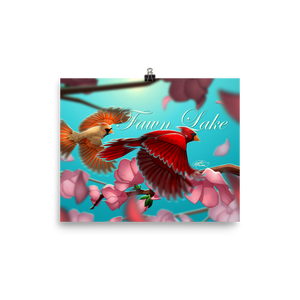 Fawn Lake Cardinals Poster