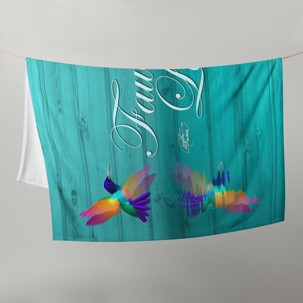 Fawn Lake Hummingbirds Throw Blanket