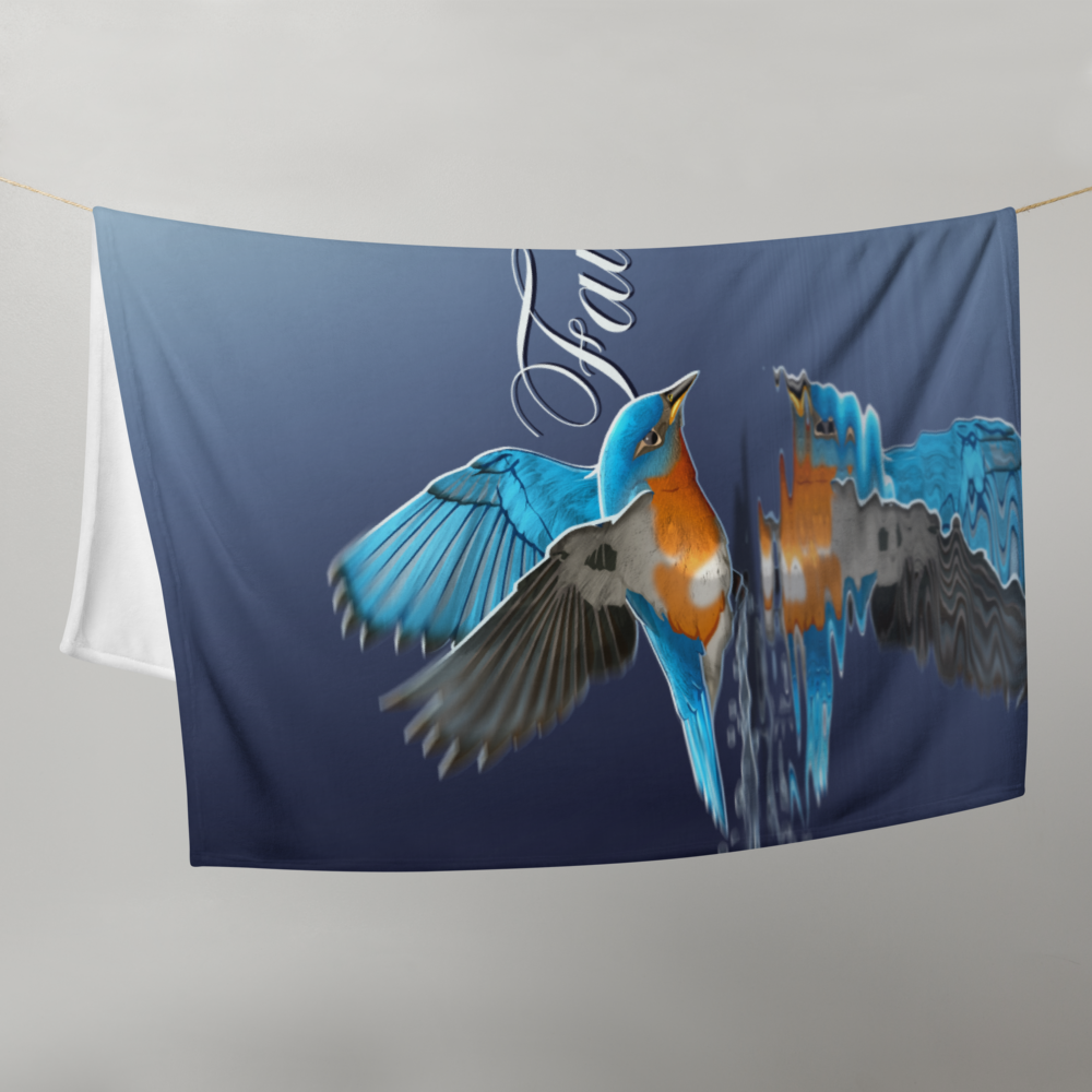 Fawn Lake Bluebird Throw Blanket