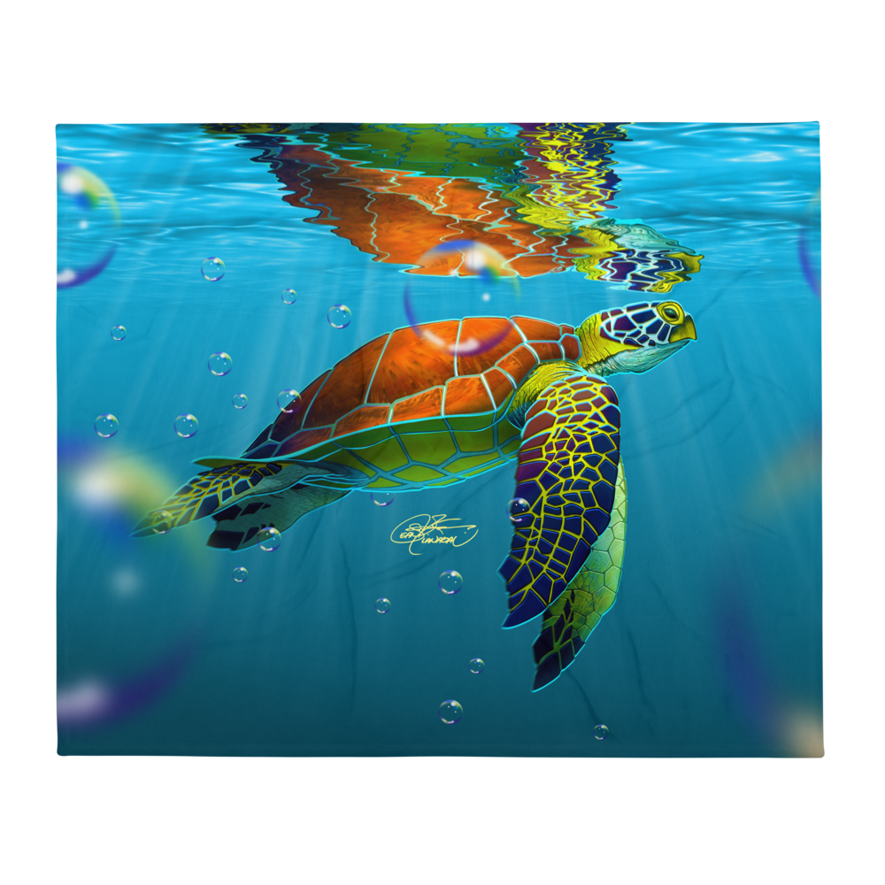 Sea Turtle Throw Blanket