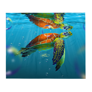 Sea Turtle Throw Blanket