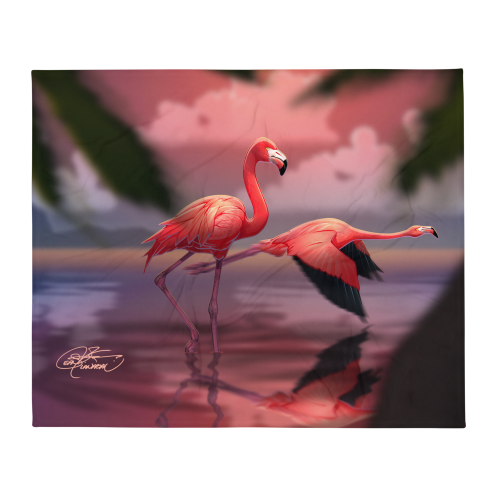 Flamingo's Throw Blanket