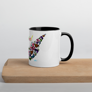 Social Butterfly Mug with Color Inside