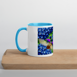 Ladybug & Poinsettia Mug with Color Inside