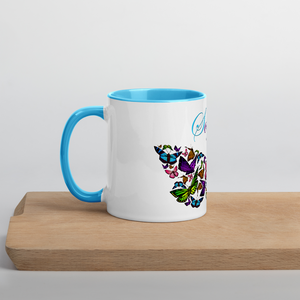 Social Butterfly Mug with Color Inside