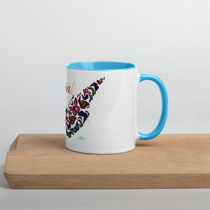 Social Butterfly Mug with Color Inside