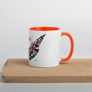 Social Butterfly Mug with Color Inside