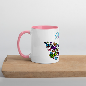 Social Butterfly Mug with Color Inside