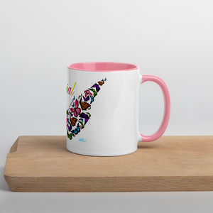 Social Butterfly Mug with Color Inside