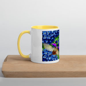 Ladybug & Poinsettia Mug with Color Inside