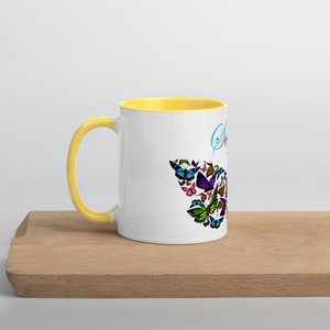 Social Butterfly Mug with Color Inside