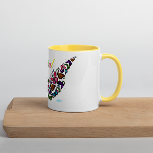 Social Butterfly Mug with Color Inside