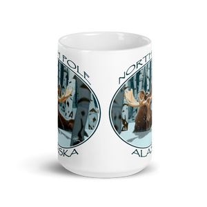 White Glossy Alaskan Moose Mug