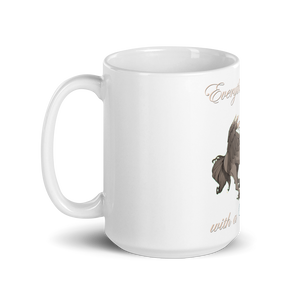 White Glossy Pegasus Unicorn Mug
