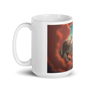 White Glossy Pegasus Unicorn Mug