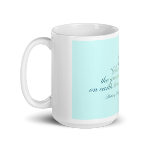 White Glossy Dolphin Collage Mug