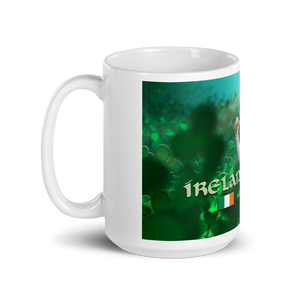 White Ireland Leprechaun Glossy Mug
